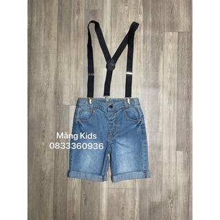 Quần Short Bé Trai Jean Yếm Xanh
