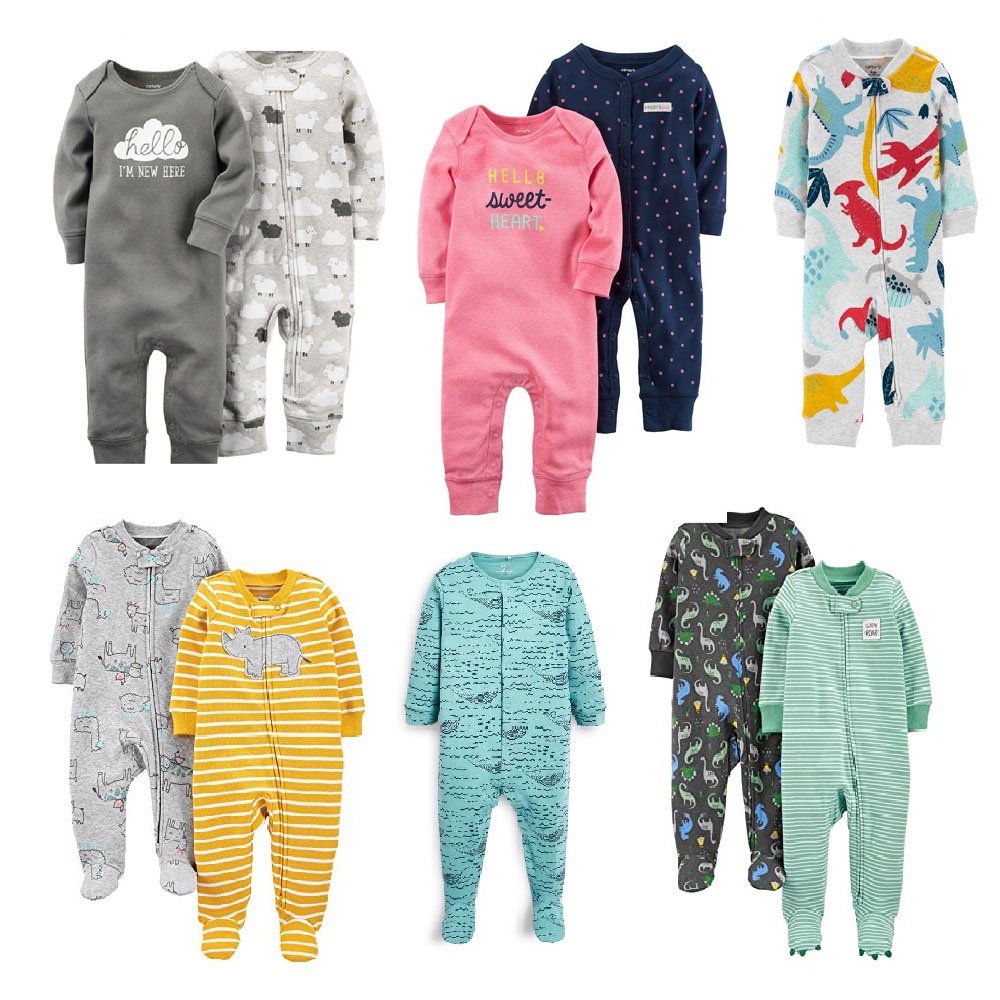 0-18m Body cotton không tất có tất (body vớ liền thân) bé trai bé gái sơ sinh hàng xuất dư xịn, sleepsuit cho bé