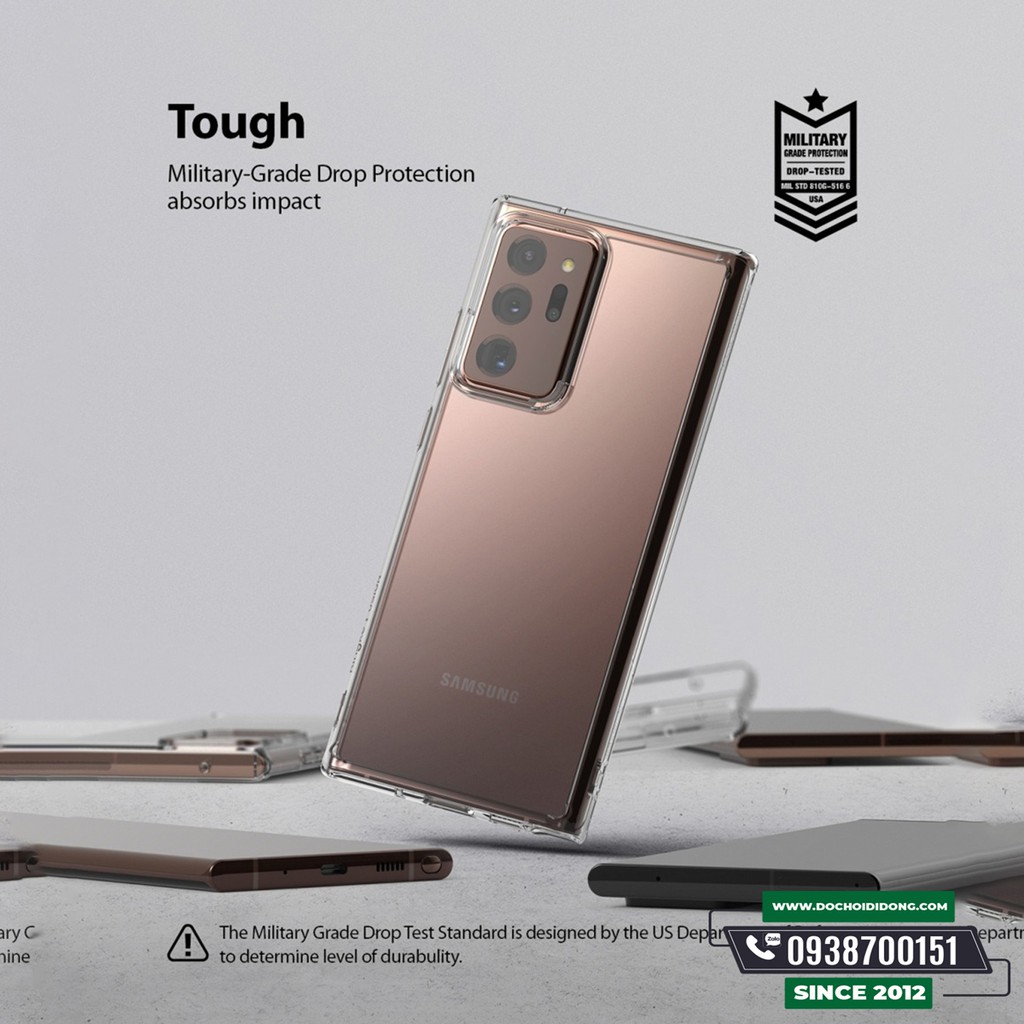 [Mã SKAMA06 giảm 8% đơn 250k]Ốp Lưng Samsung Note 20 Ultra Ringke Fusion- Ringke Fusion X Chống Sốc