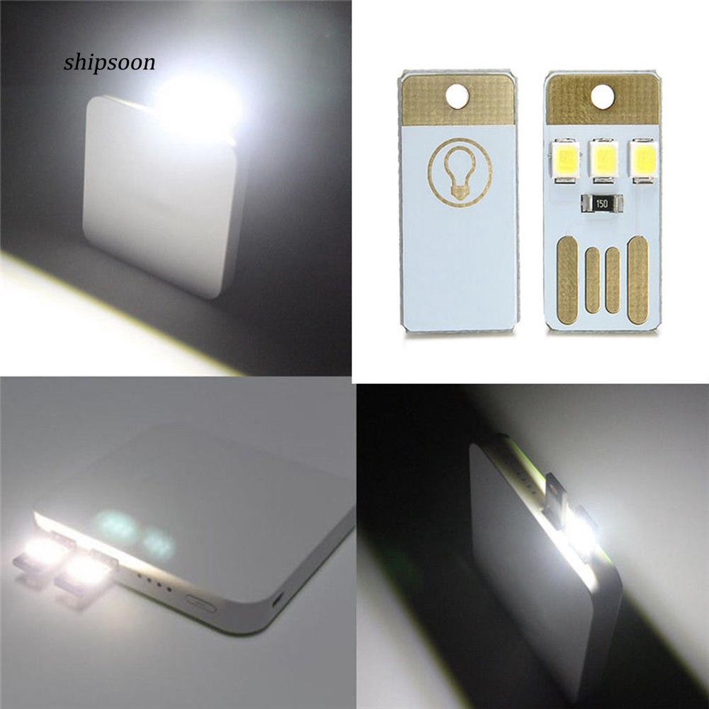 Set 2 Đèn LED USB Mini Ánh Sáng Trắng Dành Cho PC Laptop