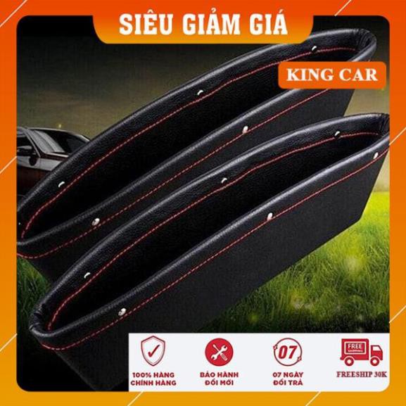 Khay để đồ kẹp khe ghế ô tô, khay để đồ khe ghế oto bọc da sang trọng - Shop KingCar