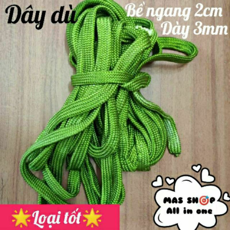 [ Bán cuộn] Dây dù loại tốt không tơi xù kích thước bề ngang 20mm (2cm) x bề dày 3mm