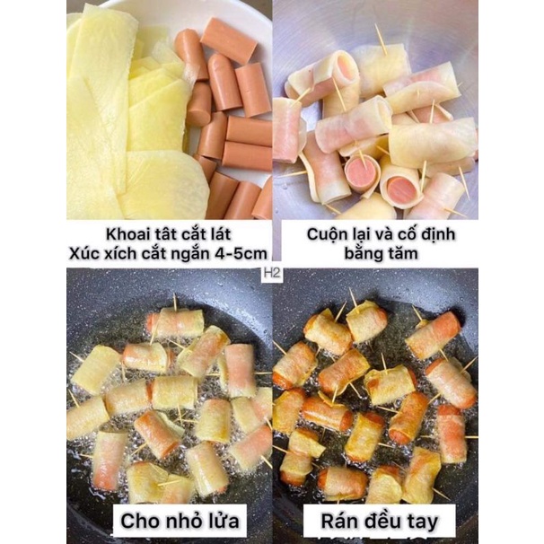 Xúc xích đức bịch 10 cây 500gr hãng DNA / Kitkool (xúc xích xông khói)