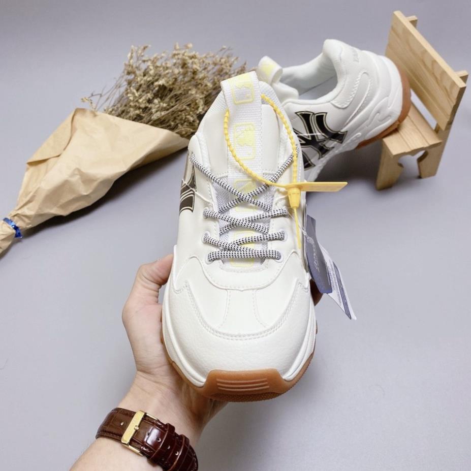 Giày MLB NY Đế Nâu Thể Thao Nam Nữ IN 3D Đế Độn 5CM Full Box