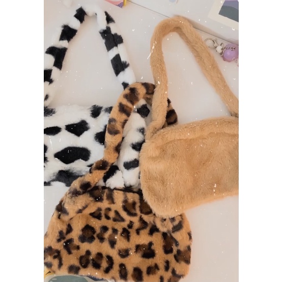 Ảnh thật 100% ♡ Túi lông đeo vai/ kẹp nách trendy