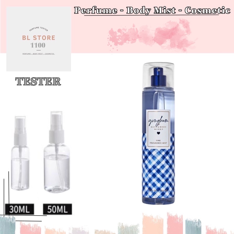 [BL] Xịt thơm toàn thân Bath&amp;Body Works Gingham ( Mẫu dùng thử 10ml/30ml/50ml)