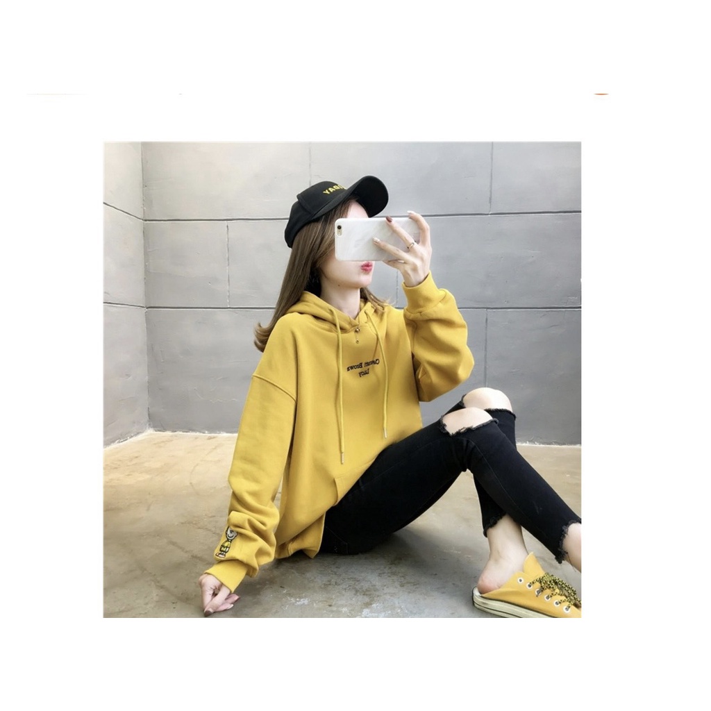 Áo nỉ hoodie thêu cậu bé mũ 2 lớp (6LN-00)