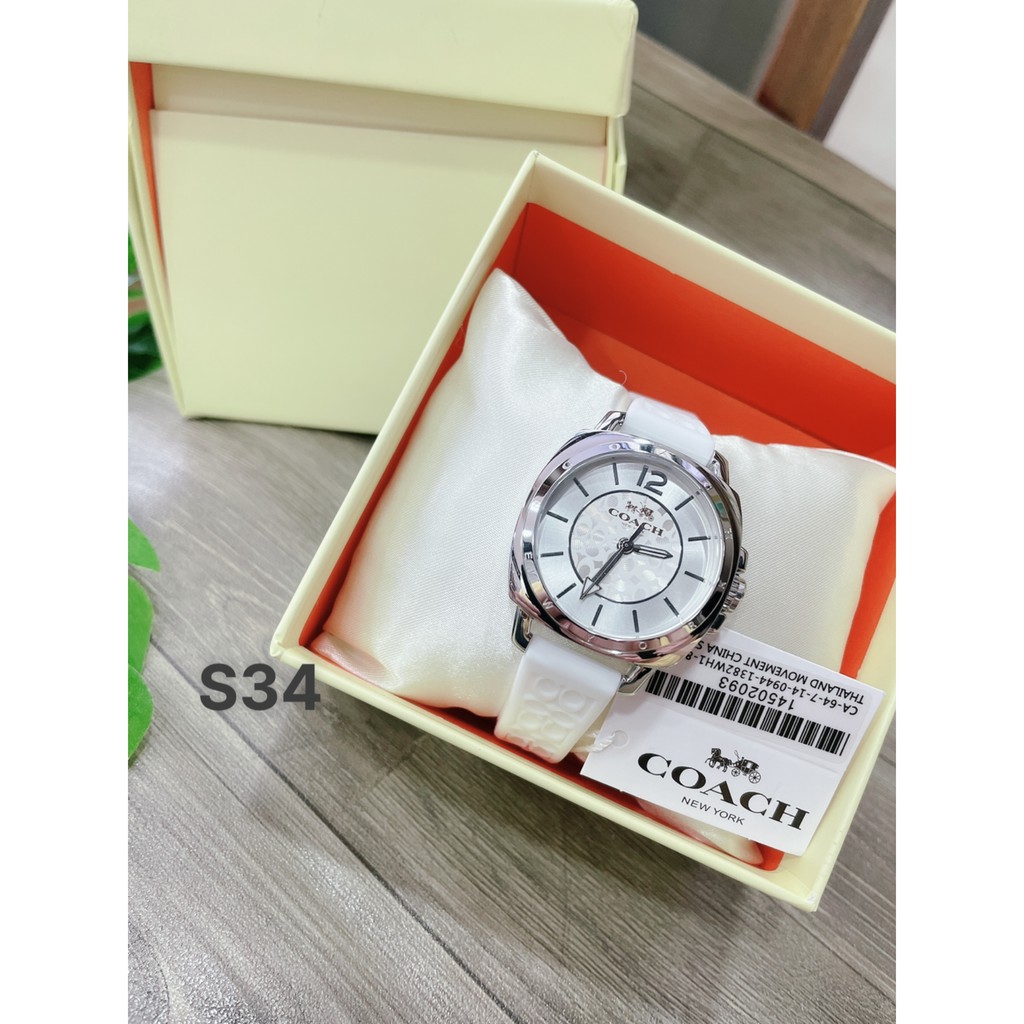 Đồng hồ nữ coach boyfriend 14502091 14502093 14502094 14502095 dây cao su , size 34mm