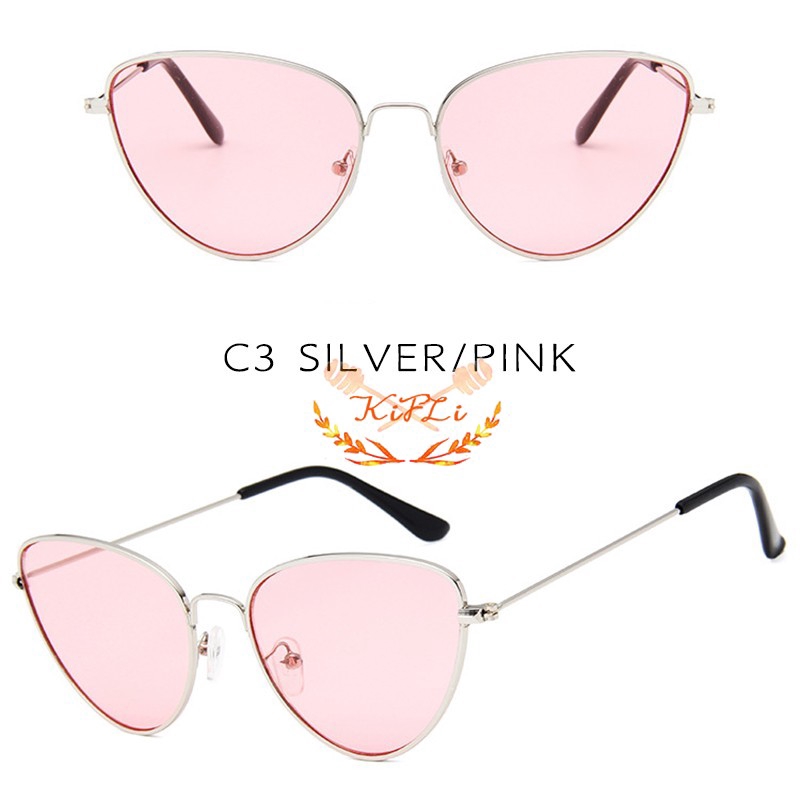 Kính mát mắt mèo khung kim loại thời trang cho nữ