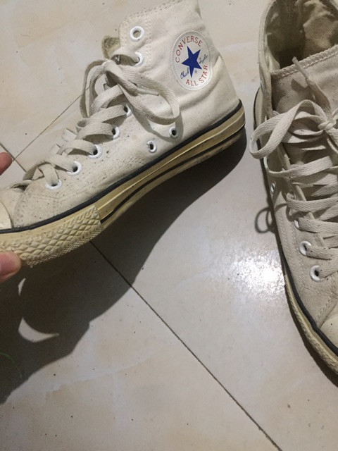 giày 2hand converse cao cổ trắng