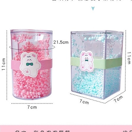Ống Đựng Bút Vuông - Tròn Đa Chức Năng - Trang Trí Bóng Đồng Hồ Cát