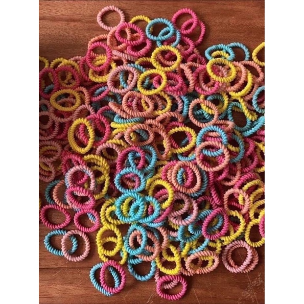 Hộp chun buộc tóc xoắn đủ màu co giãn không đau tóc