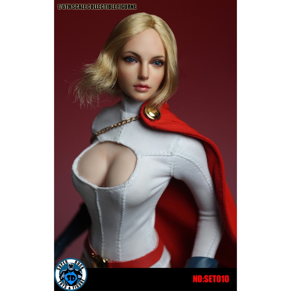 SUPER DUCK SET010 Super Woman Costume + Head Sculpt Set 1/6 Scale