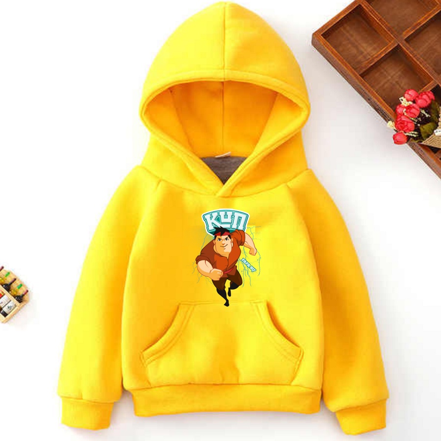 Áo Hoodie Gia đình Kun màu vàng cực đẹp cho bé trai bé gái