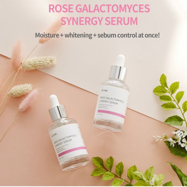 Tinh chất dưỡng sáng da và se khít lỗ chân lông IUNIK Rose Galactomyces Synergy Serum 50ml