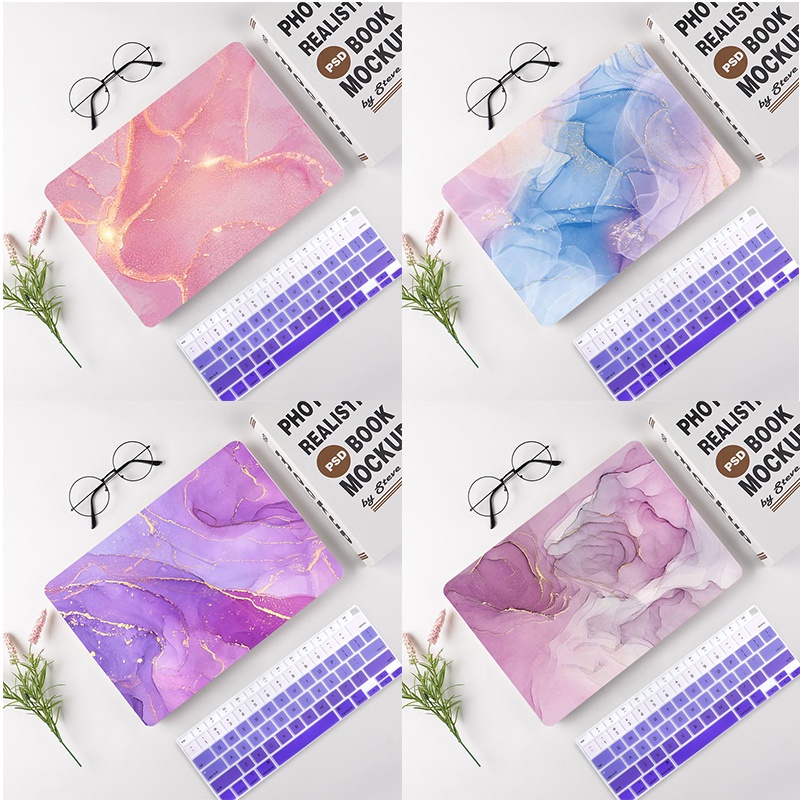 Ốp Điện Thoại Màu Gradient Kèm Bàn Phím Cho MacBook 2021 Pro 14 inch A2442 Pro 16 inch A2485 2020 Air 13 inch M1 A2337 A2179 Pro 13 A2338 A2289