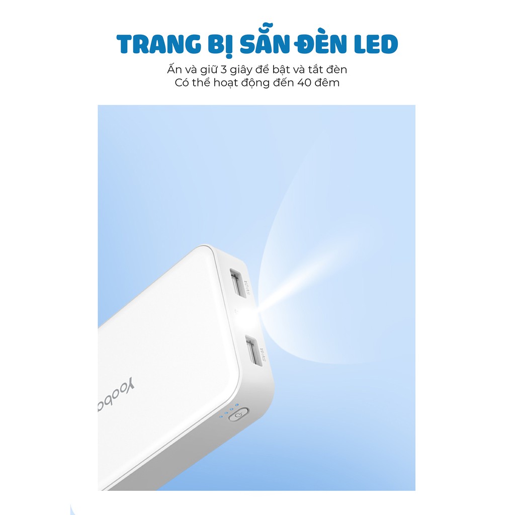 [Mã ELMALL150 giảm 8% đơn 500K] Sạc dự phòng Yoobao S8 PLUS 20000mAh - TẶNG TÚI ĐỰNG PIN SIÊU ĐẸP