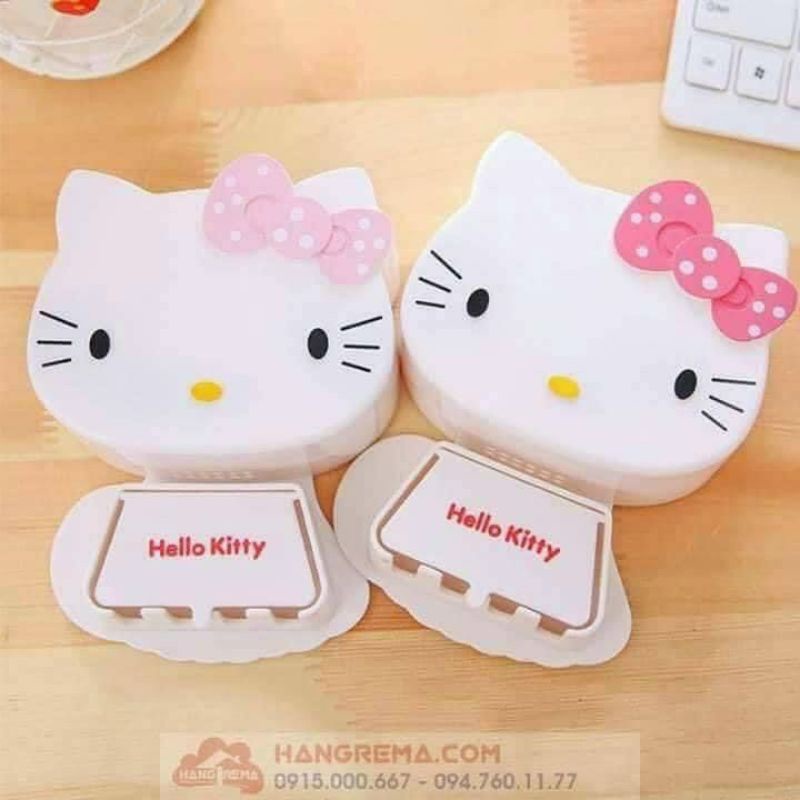 Hộp treo bàn chải, treo bút thước hình kity,