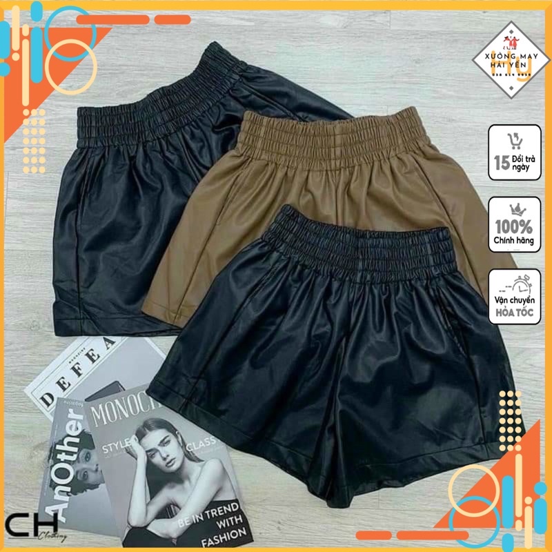 Sale 50%  Quần short da cạp chun chất đẹp tôn dáng