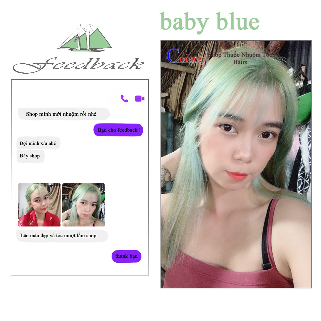 Thuốc nhuộm tóc BABY BLUE (đã bao gồm thuốc tẩy)