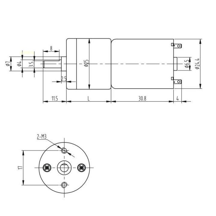 Động cơ giảm tốc JGA25-370 12V