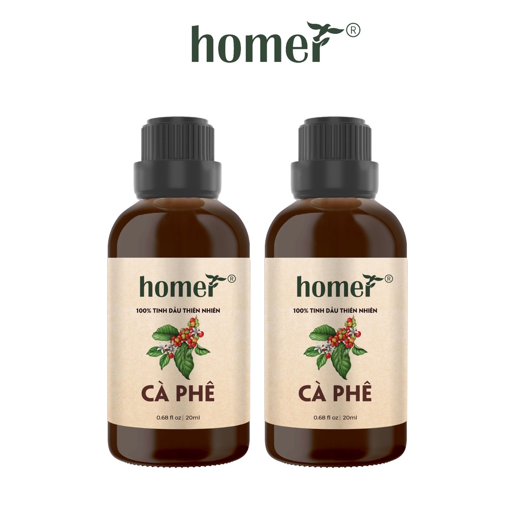 Combo 2 tinh dầu Cà phê Homer 20ml/chai