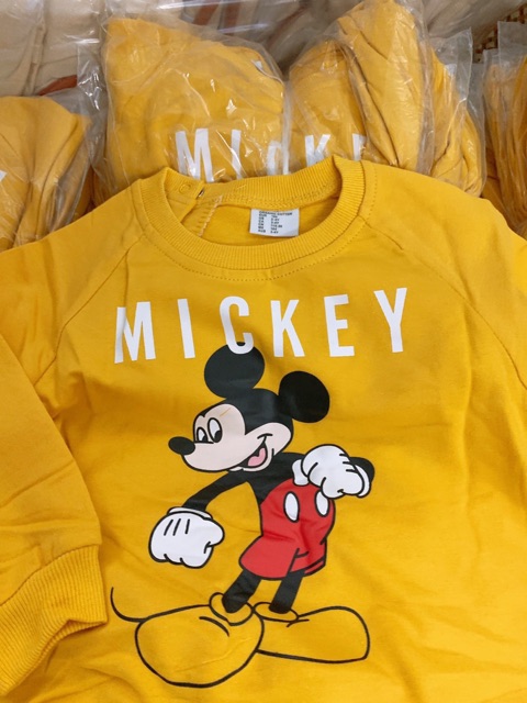 Bộ nỉ mickey vàng HM 1-6Y