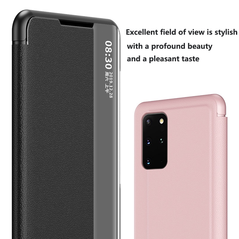Ốp Điện Thoại Nắp Lật Mặt Gương Thông Minh Cho Samsung Galaxy S22 S21 S20 Plus S20 FE S22 Ultra 5G