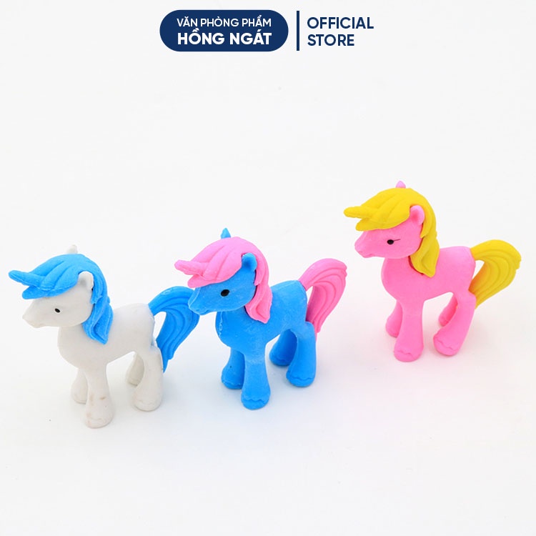 Tẩy bút chì hình ngựa pony, đồ dùng học tập dễ thương cute giá rẻ làm quà tặng học sinh văn phòng phẩm T06