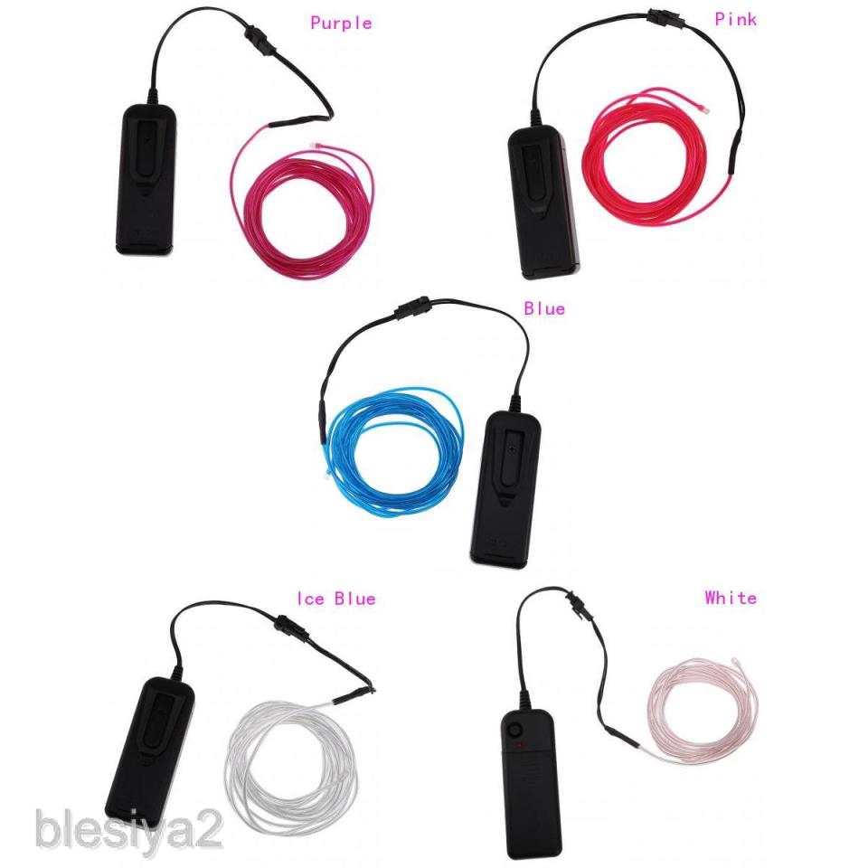 Luminescent Neon LED Lights Glow EL Wire String 5 Meters