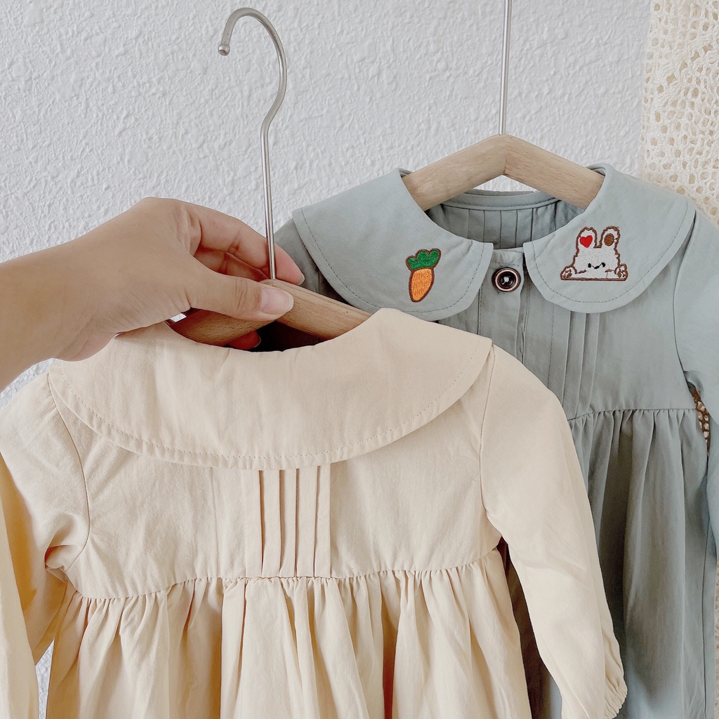 Áo khoác kaki dáng váy cho bé gái 1-5 tuổi (Mã 025)