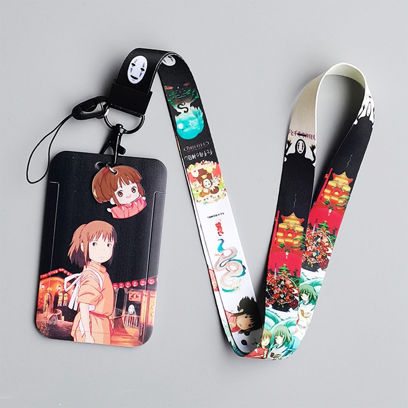 Tmdbyx Dây Đeo Điện Thoại/Thẻ ID/Chìa Khóa Họa Tiết Hoạt Hình Spirited Away Dễ Thương Mới