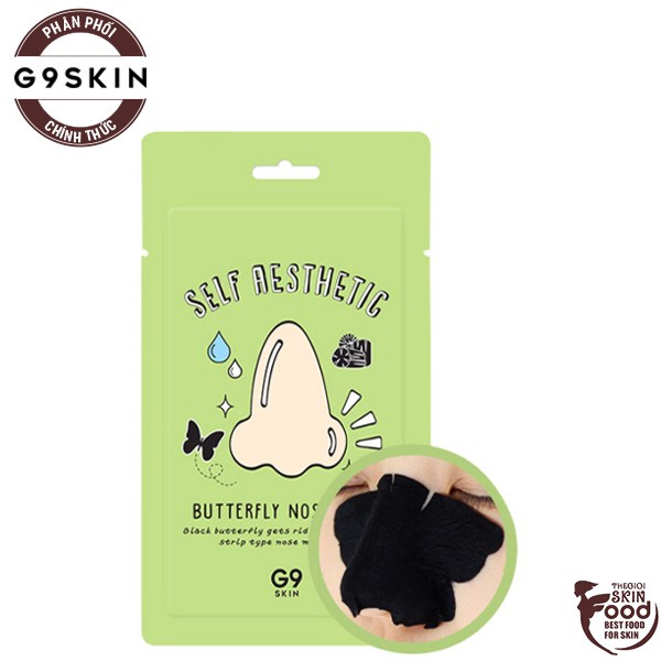Mặt Nạ Lột Vùng Mũi Giúp Làm Sạch Sâu , Chăm Sóc Lỗ Chân Lông G9Skin Self Aesthetic Butterfly Nose Strip | BigBuy360 - bigbuy360.vn