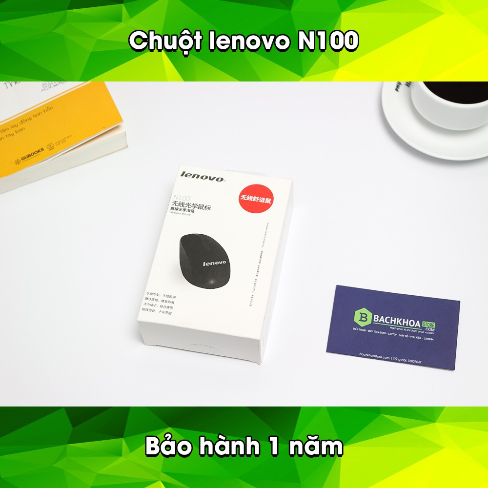 Chuột Không dây Lenovo N100 Chính hãng (Bảo hành 1 năm)