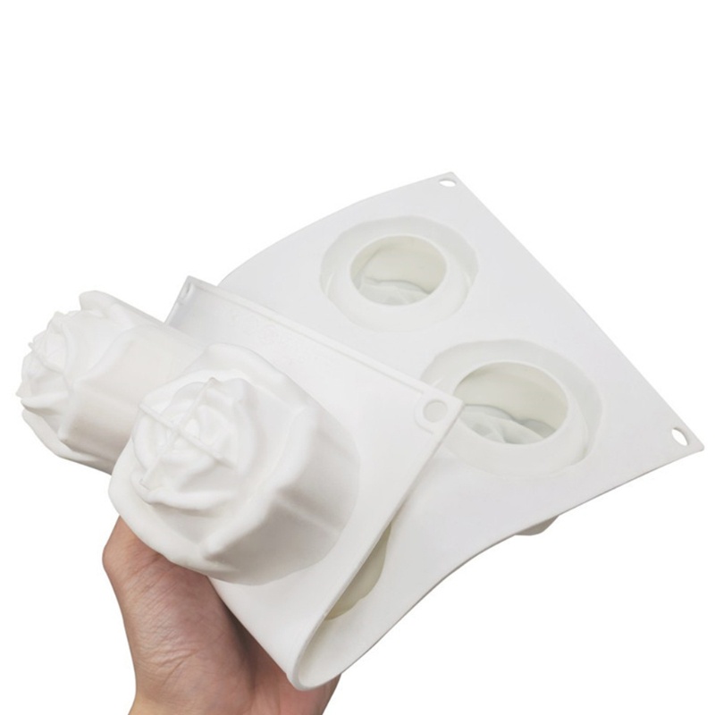 Khuôn Silicone 6 Lỗ Hình Hoa Hồng 3D Tự Làm Bánh / Xà Phòng