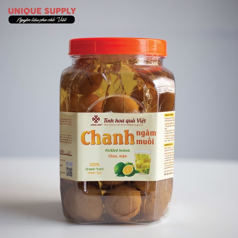 Chanh ngâm muối Hồng Lam vị chua mặn - Hộp 2kg