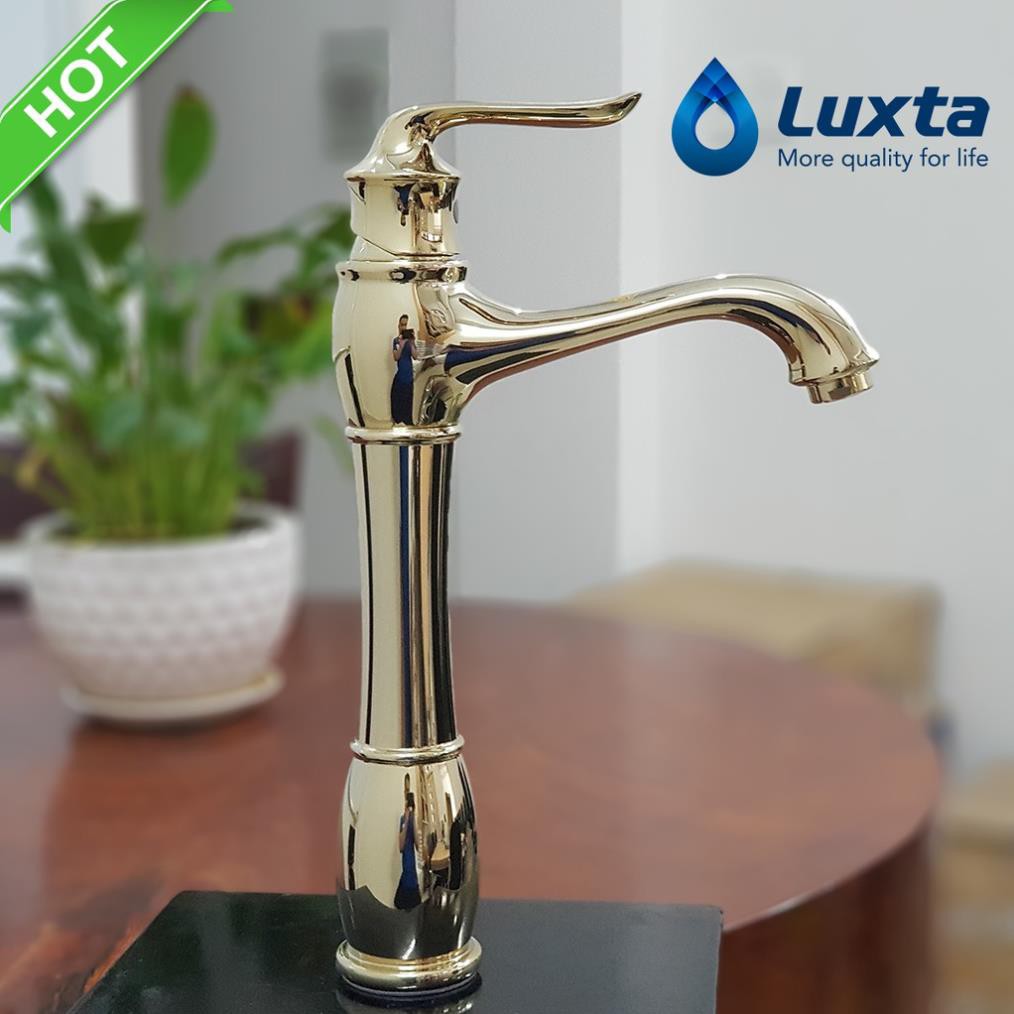 Vòi LAVABO nóng lạnh L1218BG tặng 2 dây cấp [ Hàng chính hãng LUXTA - Bảo hành 5 năm]