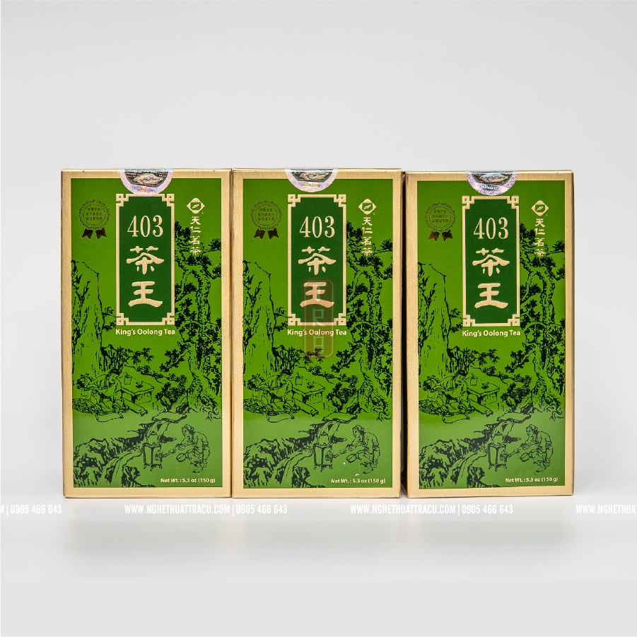 Trà Vương Ten Ren chính hãng, King's Oolong Tea 403, đóng hộp thiếc, khối lượng 150g trà