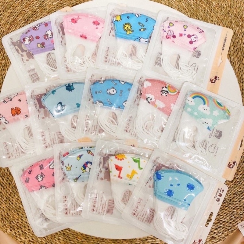 Khẩu trang 3D trẻ em kháng khuẩn cao cấp
