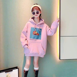 Áo váy Hoodie lót nỉ