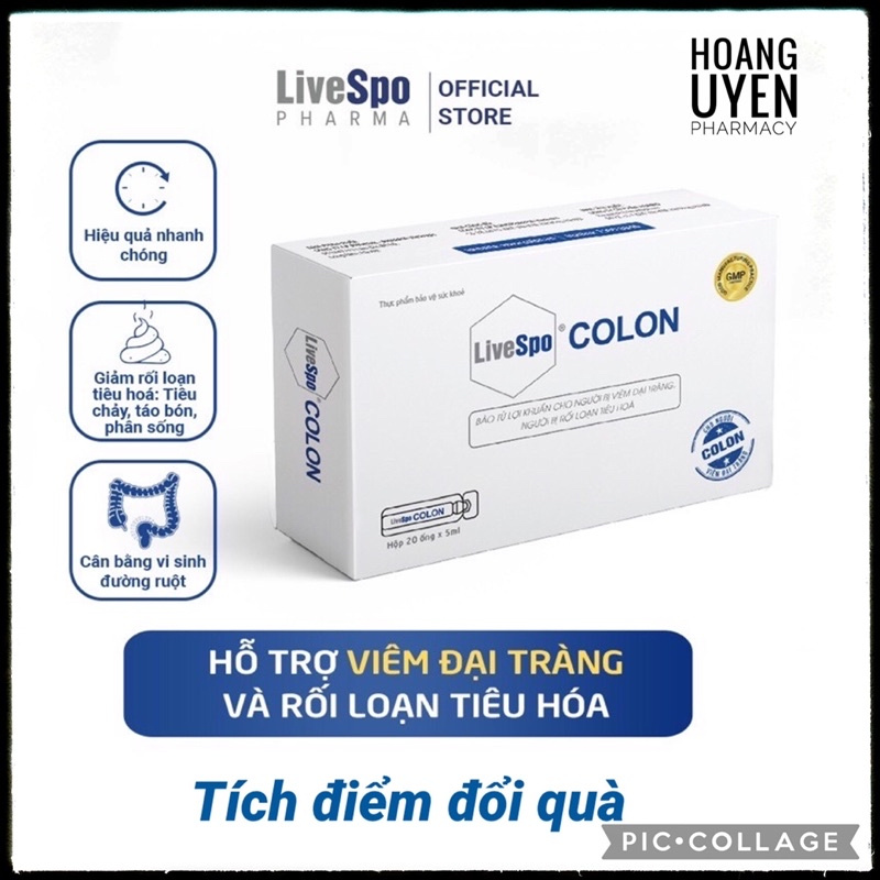 Bào tử lợi khuẩn Livespo colon Hộp 20 ống