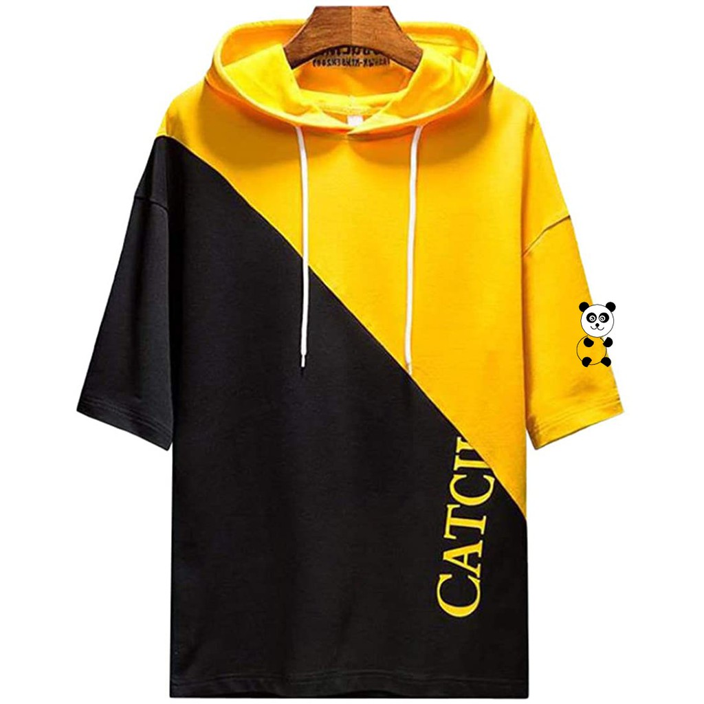 Áo thun tay lỡ có nón nam nữ unisex phối màu TLPM01 | BigBuy360 - bigbuy360.vn