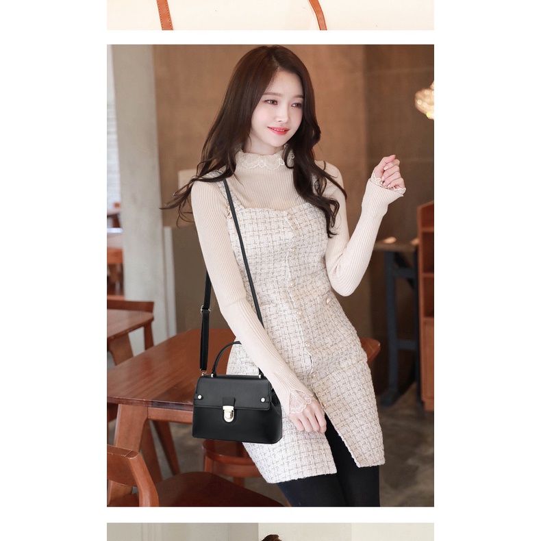 [XẢ KHO] Túi đeo chéo nữ phối quai xách vải da mềm mịn phong cách trẻ trung Hàn Quốc - Hàng Quảng Châu Cao Cấp (TT13)