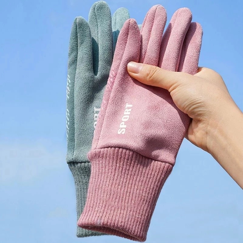 Găng tay cảm ứng dệt kim dày dặn giữ ấm chống trượt chống thấm thời trang mùa đông unisex