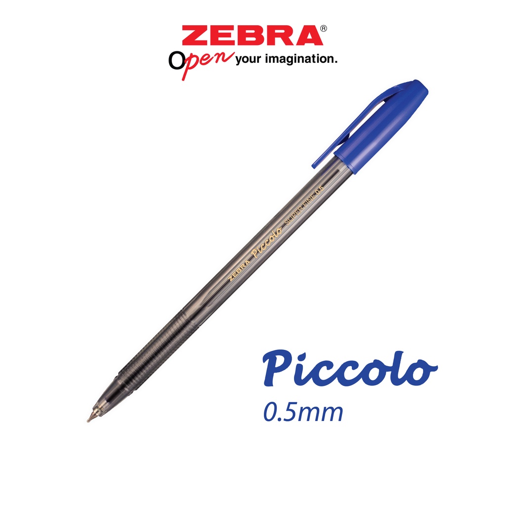 ZEBRA - Viết bi Piccolo 0.5 xanh (Quy cách 3 cây/bịch) - [Chính hãng]
