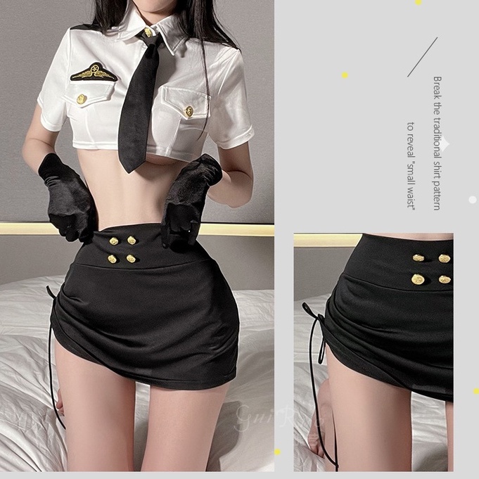 [CÓ MŨ - GĂNG] Cosplay nữ cảnh sát siêu gợi cảm - váy ngủ hóa trang police công an | BigBuy360 - bigbuy360.vn