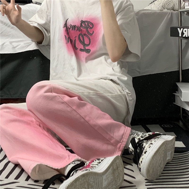 Quần jeans Nữ Dài Lưng Cao Dáng Rộng Thời Trang Phong Cách