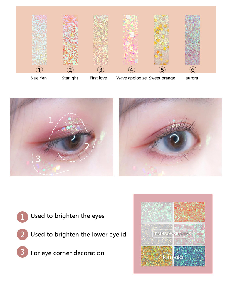 Bảng phấn mắt 6 màu sắc long lanh quyến rũ
 | BigBuy360 - bigbuy360.vn