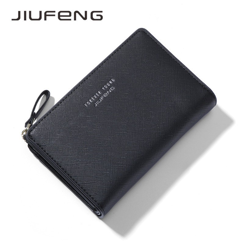 JIUFENG Ví da PU kiểu dáng đơn giản thanh lịch dành cho nữ | BigBuy360 - bigbuy360.vn