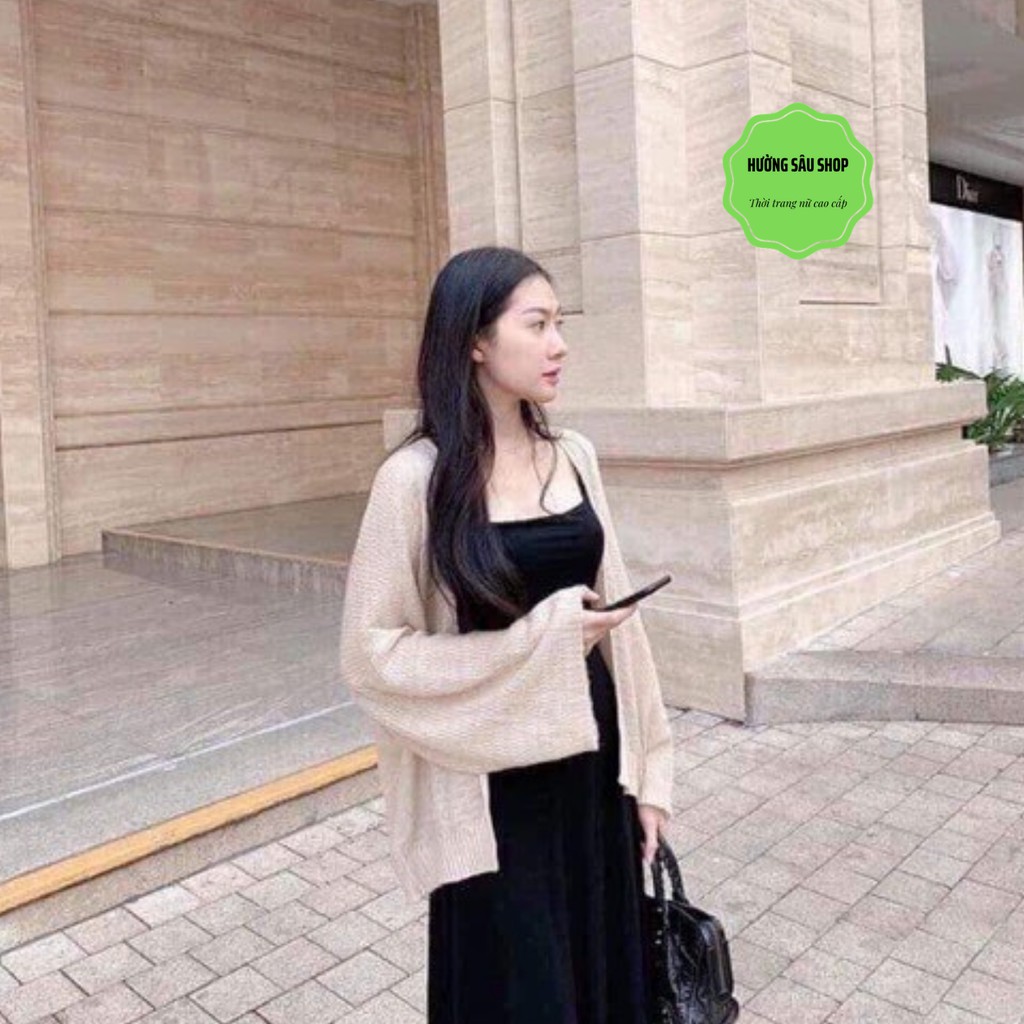 Áo Khoác Len Mỏng, Áo Khoác Cadigan Nữ Dáng Ngắn